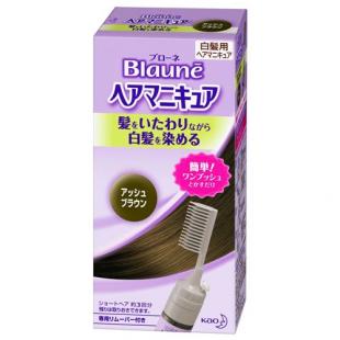 ブローネヘアマニキュア アッシュブラウン クシ付