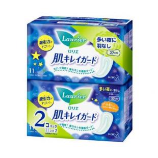 ロリエ肌キレイガード夜用羽なし11コ入×2   2P