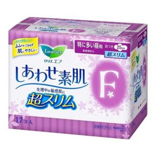 ロリエ エフ しあわせ素肌 超スリム 特に多い昼用 羽つき25cm 17コ入