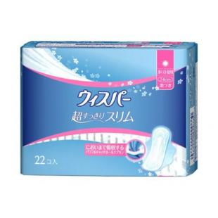 ウィスパー 超すっきりスリム 多い日昼用 羽つき 22コ