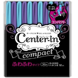 センターイン コンパクト ふわふわタイプ 多い日の夜用 12枚