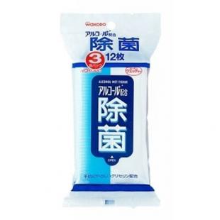 和光堂 アルコール配合除菌ウエッティー 12枚入×3個パック