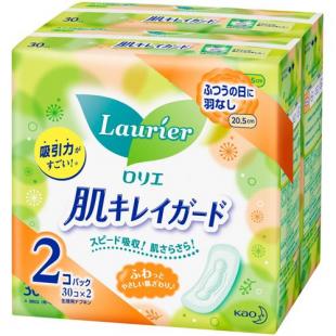 ロリエ肌キレイガード羽なし30コ入×2   2P