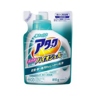 アタック 高浸透バイオジェル ハーバルグリーンの香り つめかえ用 810g