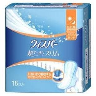 ウィスパー 超すっきりスリム 多い日?昼夜用 羽つき 18コ