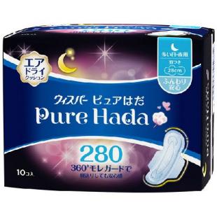 ウィスパー ピュア肌 多い日昼用?夜用 羽つき 10コ