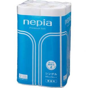 ネピア プレミアムソフト シングル 芯あり 60m 12ロール無香料